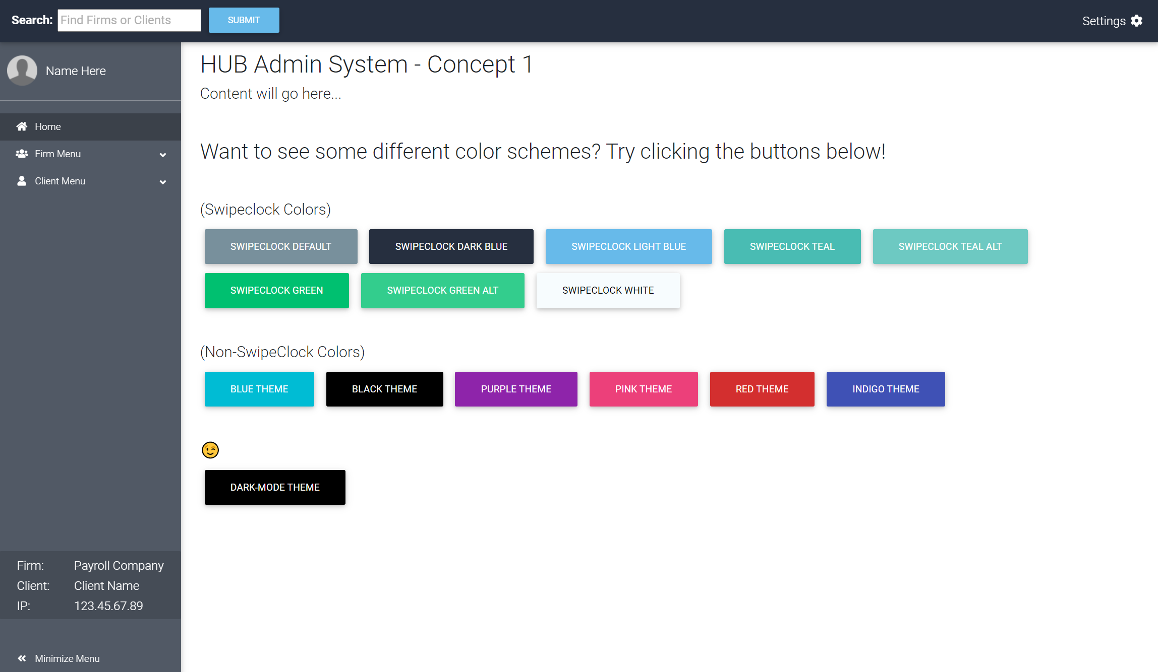 HUB Admin System Screenshot